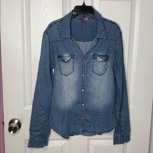 H&M blue denim shirt